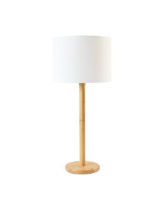 Hazel Bridge Floor Lamp With A Plain Fabric Shade - White (synthetic illustration; no displayed measurements)