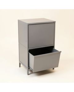 Lake Crossing Freestanding Pull-Out Hamper Cabinet - Gray (synthetic illustration; no displayed measurements)