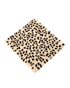 Penley Animal Print Tufted Wool Beige/Black Area Rug
