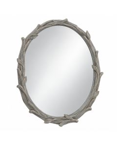 Reed Branch Framed Wall Mirror - Gray