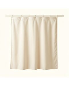 Hill Branch Shower Curtain Hanging Flat From A Plain Rod - Cream (synthetic illustration; no displayed measurements)
