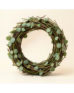 Drop Eucalyptus 24 '' Twig Wreath (synthetic illustration; no displayed measurements)