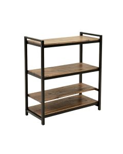 Rustic Z-Frame 3-Level 9 Pair Shoe Rack
