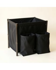 Summit Crest Laundry Sorting Station With Plain Removable Bags - Black (synthetic illustration; no displayed measurements)