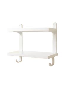 Dune Edge Wall-Mounted Entryway Organizer Shelf - White