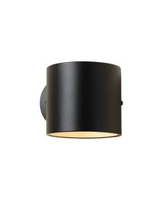 Maple Arc Wall Sconce Mounted On A Plain Wall - Black (synthetic illustration; no displayed measurements)