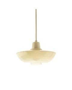 Brook Bridge Pendant Light Suspended From One Plain Cable - Ivory (synthetic illustration; no displayed measurements)