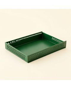 Heath Dale Empty Under-Desk Cable Tray - Green (synthetic illustration; no displayed measurements)