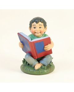 Nyla Gnome Reading Book Statue (synthetic illustration; no displayed measurements)