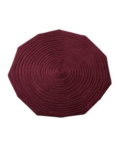 Octagon Putney Ombre Braided Cotton Burgundy Area Rug