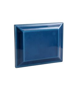 3 '' X 12 '' Beveled Glass Subway Tile In Blue