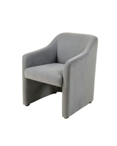 Chromium Upholstered Side Chair In Gray