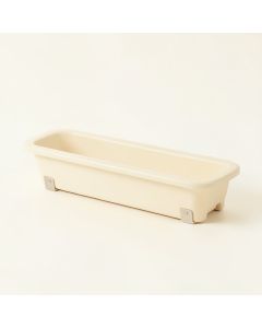 Spruce Crest Empty Railing Planter With Integral Brackets - Cream (synthetic illustration; no displayed measurements)