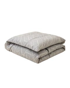 Henning Gray Geometric Linen Comforter