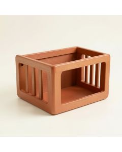 Shore Dell Empty Furniture-Style Pet Crate - Terracotta (synthetic illustration; no displayed measurements)