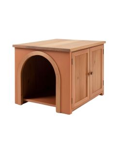 Stone Crest Empty Furniture-Style Litter Enclosure - Terracotta (synthetic illustration; no displayed measurements)