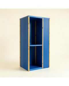 Slate Crossing Narrow Cubby Tower - Blue (synthetic illustration; no displayed measurements)