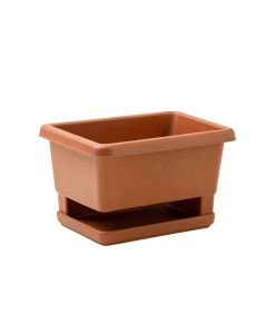 Vale Bend Empty Raised Planter - Terracotta (synthetic illustration; no displayed measurements)