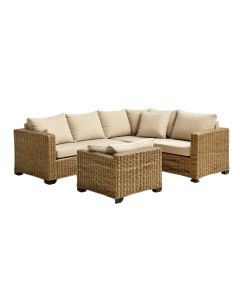 Petekar 3 Piece Rattan Sectional Seating Group With Cushions (synthetic illustration; no displayed measurements)