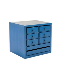 Alder Brook Small-Parts Storage Drawer Cabinet - Blue (synthetic illustration; no displayed measurements)