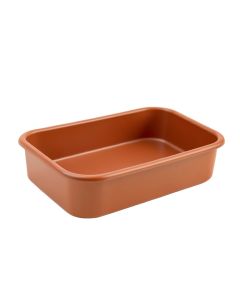 Linden Bluff Empty Under-Desk Cable Tray - Terracotta (synthetic illustration; no displayed measurements)