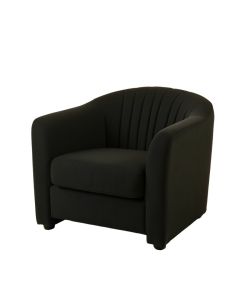 Ridge Bend Upholstered Armchair - Black (synthetic illustration; no displayed measurements)