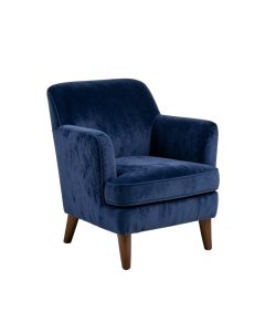 Rosland Upholstered Arm Chair In Navy Blue (synthetic illustration; no displayed measurements)