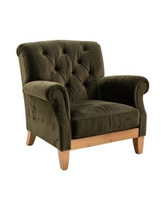 Pearson 28 '' Wide Tufted Velvet Armchair (synthetic illustration; no displayed measurements)