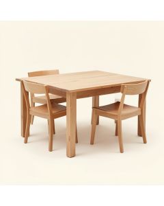 Felicia 3 - Piece Pine Solid Wood Breakfast Dining Set (synthetic illustration; no displayed measurements)