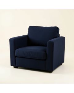 Maple Brook Upholstered Armchair - Navy (synthetic illustration; no displayed measurements)