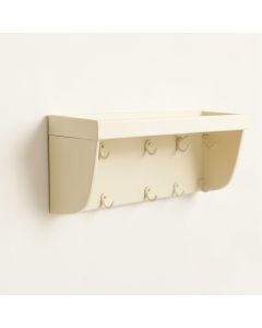 River Arc Wall-Mounted Entryway Organizer Shelf - Ivory (synthetic illustration; no displayed measurements)