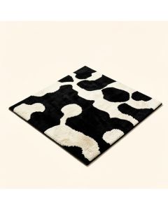 Nuran Abstract Tufted Wool/Cotton Black/Ivory Area Rug (synthetic illustration; no displayed measurements)