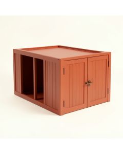 Fern Canyon Empty Furniture-Style Litter Enclosure - Terracotta (synthetic illustration; no displayed measurements)
