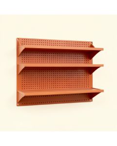 Maple Bridge Empty Wall-Mounted Tool Organizer Panel - Terracotta (synthetic illustration; no displayed measurements)
