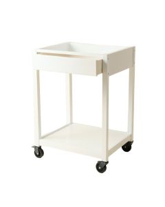 Moss Brook Empty Rolling Workshop Cart - White