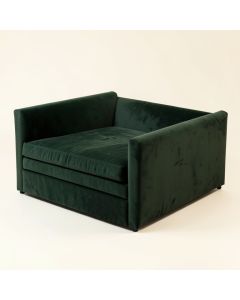 Rushmore 84 '' Velvet Recessed Arm Sleeper (synthetic illustration; no displayed measurements)