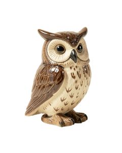 Kardier Wise Owl Ceramic Sculpture
