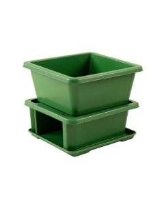 Reed Bluff Empty Raised Planter - Green (synthetic illustration; no displayed measurements)