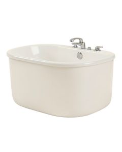 71 '' X 32 '' Freestanding Soaking Fiberglass Bathtub With Faucet