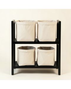 Shore Branch Laundry Sorting Station With Plain Removable Bags - Black (synthetic illustration; no displayed measurements)