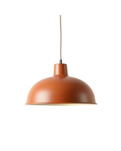 Birch Crossing Pendant Light Suspended From One Plain Cable - Terracotta