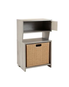 Sage Bluff Freestanding Pull-Out Hamper Cabinet - Gray