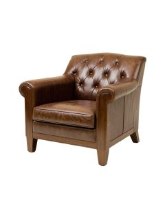 Renae 40 '' Wide Tufted Top Grain Leather Armchair