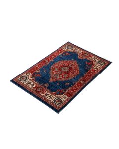 Express Power Loom Blue/Red Area Rug