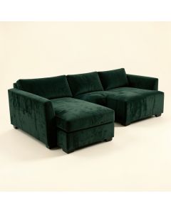 81.63 '' Wide Velvet Reversible Sofa & Chaise (synthetic illustration; no displayed measurements)