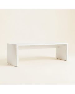 Moss Bridge Indoor Bench - White (synthetic illustration; no displayed measurements)