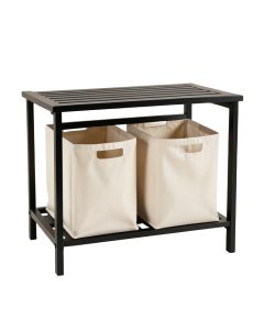 Aspen Dale Laundry Sorting Station With Plain Removable Bags - Black