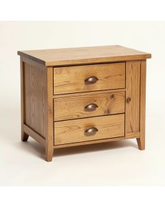 Solid Wood 3 Drawer End Table (synthetic illustration; no displayed measurements)