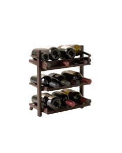 Newhall 24 Bottle Floor Wine Bottle & Glass Rack In Dark Espresso