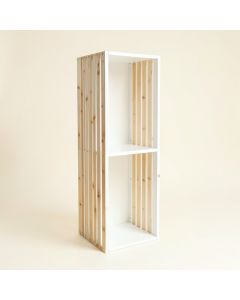 Briar Branch Narrow Cubby Tower - White (synthetic illustration; no displayed measurements)